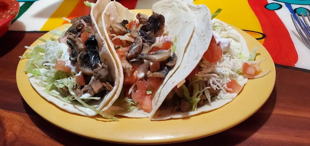 Tacos Chicken Steak and Shrimp